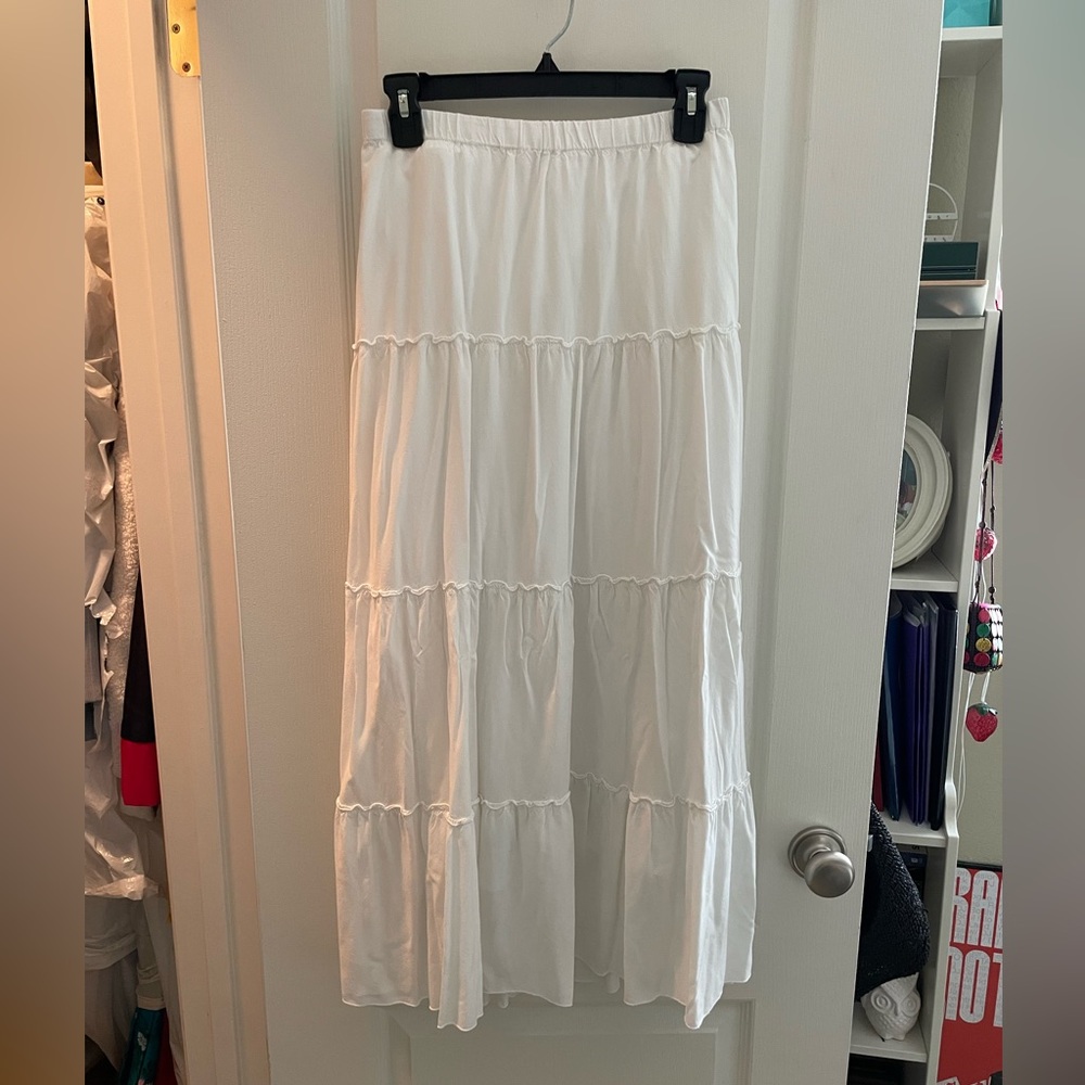 brandy melville White Tiered Skirt
